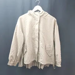 ◇ HKWORKSLONDON フード チャックボタン閉め 長袖 ジャンパー サイズL ベージュ レディース E  【1308290050132】