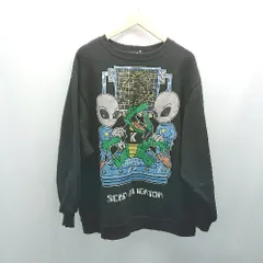 ◇ kutir クティール bigロゴ 裏起毛 ストリート 長袖 トレーナー サイズＬ ブラック メンズレディース E  【1308290051368】