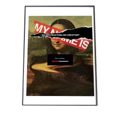 【B2サイズ（約51x73cm）】【pbg-poster-1098】モナリザ風 アート パロディ ポスターおしゃれ ファッション ポスター アート モダン 絵 画   特大 小さい フォト 縦