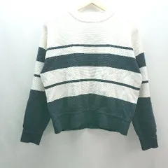 ◇ ROPE PICNIC ロペピクニック ボーダー柄 カジュアル 長袖 ニット サイズ40 ホワイト/ネイビー レディース E  【1308290054659】