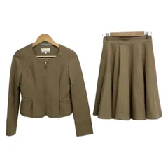 m's select(エムズセレクト) スカートスーツ サイズ36 S レディース - ライトブラウン ジップアップ