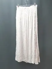 ◇ sense of place ウエストゴム ガーリー カジュアル ロング丈 フレア スカート サイズFREE ベージュ レディース E  【1308290058336】