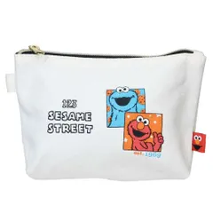 セサミストリート コスメポーチ 舟形ポーチ エルモ＆クッキーモンスター  小物入れ キャラクター グッズ