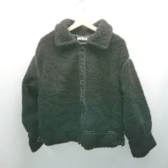 ◇ classicalelf クラシカルエルフ ボア ジップアップ 裏地 シンプル 長袖 ジャケット サイズM ブラック レディース E  【1308290060032】