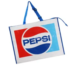 ペプシ トートバッグ メンズ レディース 大きめ ファスナー付き おしゃれ アメリカン ビニール アメリカン雑貨 ショッピングバッグ エコバッグ SHOPPING BAG PEPSI