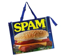 スパム トートバッグ メンズ レディース 大きめ ファスナー付き おしゃれ アメリカン ビニール アメリカン雑貨 ショッピングバッグ エコバッグ SHOPPING BAG SPAM