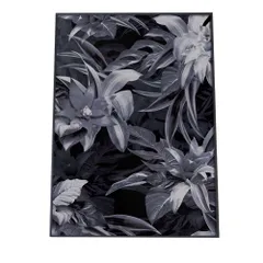 【A1サイズ（約59x84cm）】【pbg-poster-2167】花 フラワー 植物 白黒 総柄 植物 ポスター  ポスター フォト フレーム オシャレ アート モダン シンプル オシャレ お洒落  特大 大きい 小さい 縦