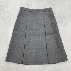 PRADA　プラダ　スカート　プリーツ　ウール　ポリエステル　イタリア製　レディース　40