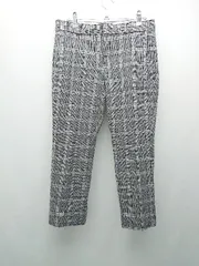 ◇ BANANA REPUBLIC チェック シンプル ストレート パンツ サイズ0 グレー レディース E  【1308290064511】