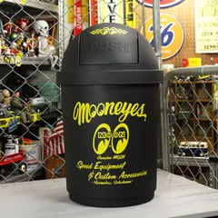 ムーンアイズ ゴミ箱 35リットル ふた付き おしゃれ スイング式 アメリカ アメリカン雑貨 MOONEYES ブラック