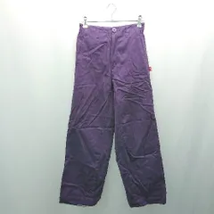 ◇ RODEO CROWNS バックウエストゴム 刺繍 ブランドロゴ ストレートパンツ サイズS パープル メンズ E  【1308290068731】