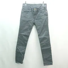 ◇ LOWRYS FARM フロントファスナー ストレッチ素材 タイト スキニーパンツ サイズXS ダークグレー レディース E  【1308290069639】