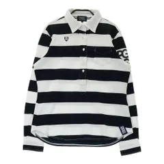 サイズ：1 PEARLY GATES パーリーゲイツ  長袖ポロシャツ ボタンダウン ボーダー柄 ホワイト系 [240101595519] ゴルフウェア レディース ストスト