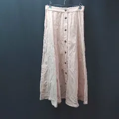 ◇ Loungedress フェイクレザー 無地 ボタン ロング フレア スカート サイズS ピンク レディース E  【1309040000964】のサムネイル