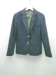 ◇ NATURAL BEAUTY BASIC ウール シングル 無地 長袖 テーラードジャケット サイズL ネイビー レディース E  【1309040002258】