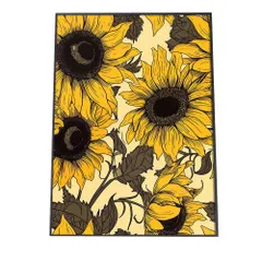 【A1サイズ（約59x84cm）】【si-poster-105】ポスター ボタニカル 花 フラワー 植物 ロハス 自然 グリーン ひまわり インテリア おしゃれ アート モダン   特大 大きい 小さい 縦