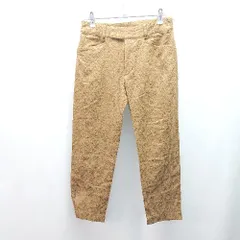 ◇ Yangany ヤンガニー 総刺繡 レトロ テーパード パンツ サイズ36 ブラウン レディース E  【1309040002913】