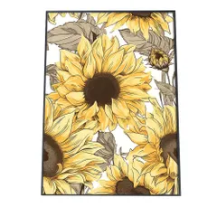 【A3サイズ（約30×42cm）】【si-poster-107】ポスター ボタニカル 花 フラワー 植物 ロハス 自然 グリーン ひまわり インテリア おしゃれ アート モダン   特大 大きい 小さい 縦