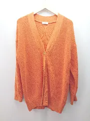 ◇ BEAUTY&YOUTH フロントボタン ニット 鮮やか カジュアル 長袖 カーディガン 表記なし オレンジ レディース E  【1309040004986】