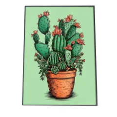 【A1サイズ（約59x84cm）】【si-poster-113】ポスター ボタニカル 花 フラワー 植物 ロハス 自然 グリーン サボテン カクタス インテリア おしゃれ アート モダン   特大 大きい 小さい 縦