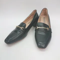 ◇ BALY ONYEA スクエアトゥ ビット付き チャンキーヒール ローファー サイズ240 ブラック レディース E  【1309040006256】