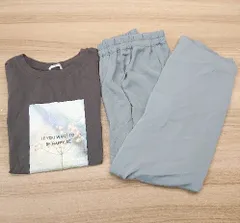 ◇ 《 CINEMA CLUB まとめ売り2点セット サイスM クルーネック ウエストゴム Tシャツ ワイドパンツ レディース 》 E  【1309040006201】