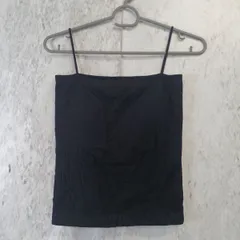 レディース キャミソール ブラカップ付き 黒 インナー ブラトップ ブラック □〇