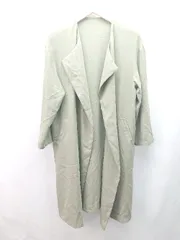 ◇ ROPE PICNIC ロペピクニック サイドスリット カジュアル ロング 長袖 ガウンコート サイズ38 グリーン レディース E  【1309040007239】
