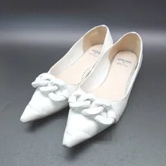 ◇ Odette e Odile ポインテッドトゥ レザー フラット ぺたんこ パンプス サイズ23 ホワイト レディース E  【1309040007130】