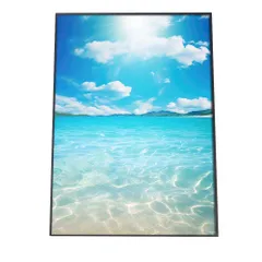 【B2サイズ（約51x73cm）】【si-poster-1209】ポスター サーフ系 海 ブルー さわやか 海岸 ヤシの木 空 インテリア おしゃれ ファッション フォト オシャレ モダン