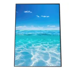 【B4サイズ（約25x36cm）】【si-poster-1211】ポスター サーフ系 海 ブルー さわやか 海岸 ヤシの木 空 インテリア おしゃれ ファッション フォト オシャレ モダン