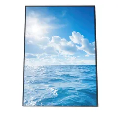 【A4サイズ（約21x30cm）】【si-poster-1213】ポスター サーフ系 海 ブルー さわやか 海岸 ヤシの木 空 インテリア おしゃれ ファッション フォト オシャレ モダン