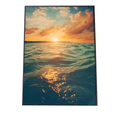 【A4サイズ（約21x30cm）】【si-poster-1214】ポスター サーフ系 海 ブルー さわやか 海岸 ヤシの木 空 インテリア おしゃれ ファッション フォト オシャレ モダン