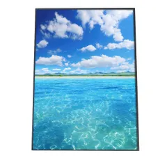 【B4サイズ（約25x36cm）】【si-poster-1218】ポスター サーフ系 海 ブルー さわやか 海岸 ヤシの木 空 インテリア おしゃれ ファッション フォト オシャレ モダン