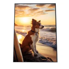 【B4サイズ（約25x36cm）】【si-poster-1235】ポスター サーフ系 海 ブルー さわやか 海岸 ヤシの木 空 インテリア おしゃれ ファッション フォト オシャレ モダン