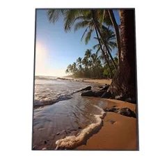 【B4サイズ（約25x36cm）】【si-poster-1236】ポスター サーフ系 海 ブルー さわやか 海岸 ヤシの木 空 インテリア おしゃれ ファッション フォト オシャレ モダン