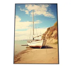 【B4サイズ（約25x36cm）】【si-poster-1269】ポスター サーフ系 海 ブルー さわやか 海岸 ヤシの木 空 インテリア おしゃれ ファッション フォト オシャレ モダン