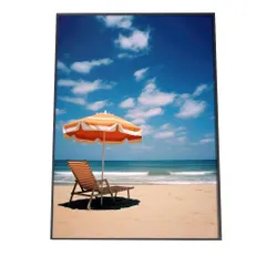 【A4サイズ（約21x30cm）】【si-poster-1272】ポスター サーフ系 海 ブルー さわやか 海岸 ヤシの木 空 インテリア おしゃれ ファッション フォト オシャレ モダン