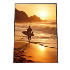 【A4サイズ（約21x30cm）】【si-poster-1279】ポスター サーフ系 海 ブルー さわやか 海岸 ヤシの木 空 インテリア おしゃれ ファッション フォト オシャレ モダン