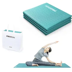 PROIRON ヨガマット 折りたたみ ストレッチマット 折畳み 183×61cm ターコイズ 0のサムネイル