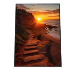 【B4サイズ（約25x36cm）】【si-poster-1287】ポスター サーフ系 海 ブルー さわやか 海岸 ヤシの木 空 インテリア おしゃれ ファッション フォト オシャレ モダン