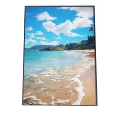 【B4サイズ（約25x36cm）】【si-poster-1291】ポスター サーフ系 海 ブルー さわやか 海岸 ヤシの木 空 インテリア おしゃれ ファッション フォト オシャレ モダン