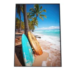 【B3サイズ（約36x51cm）】【si-poster-1292】ポスター サーフ系 海 ブルー さわやか 海岸 ヤシの木 空 インテリア おしゃれ ファッション フォト オシャレ モダン