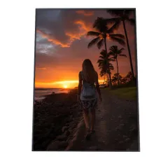 【B4サイズ（約25x36cm）】【si-poster-1294】ポスター サーフ系 海 ブルー さわやか 海岸 ヤシの木 空 インテリア おしゃれ ファッション フォト オシャレ モダン