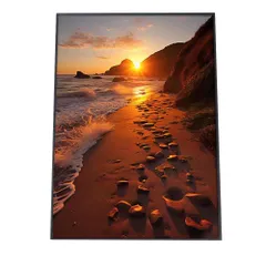 【B4サイズ（約25x36cm）】【si-poster-1296】ポスター サーフ系 海 ブルー さわやか 海岸 ヤシの木 空 インテリア おしゃれ ファッション フォト オシャレ モダン