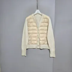 グースダウン ダウン バイカラー ニット アウター F n2815