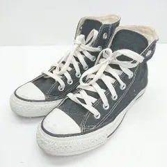 ◇ CONVERSE カジュアル レースアップ ハイカット ロゴ スニーカー サイズ23.5 ブラック レディース E  【1309040018648】のサムネイル