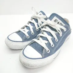 ◇ CONVERSE カジュアル ローカット レースアップ ロゴ スニーカー サイズ23.0 ダルブルー レディース E  【1309040018594】のサムネイル
