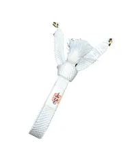 男性用羽織紐【レーヨン】【日本製】【手組み】【白】【組紐】【平組み】