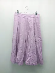 ◇ URBAN RESEARCH ROSSO バックジップ バックウエストゴム ひざ丈 フレア スカート サイズ38 パープル レディース E  【1309040019881】